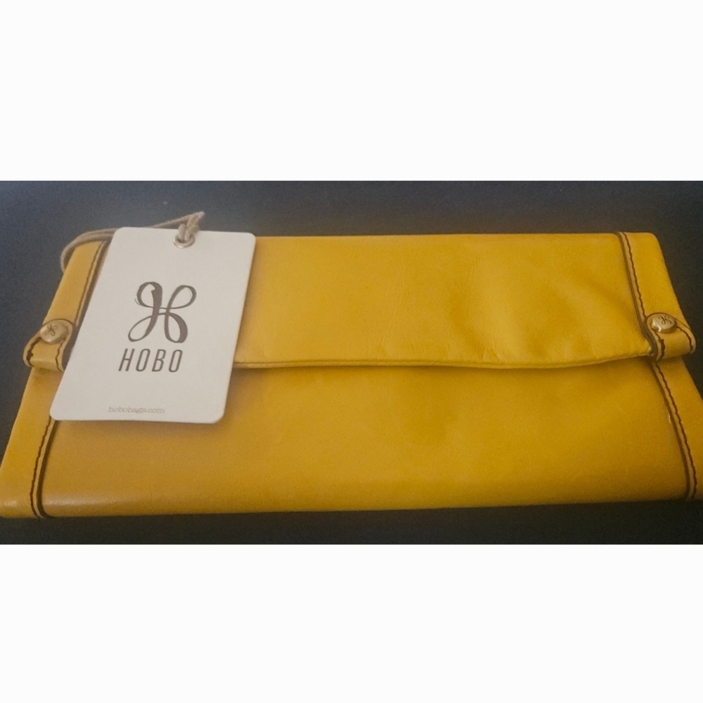 HOBO Mustard Yellow Leather Clutch